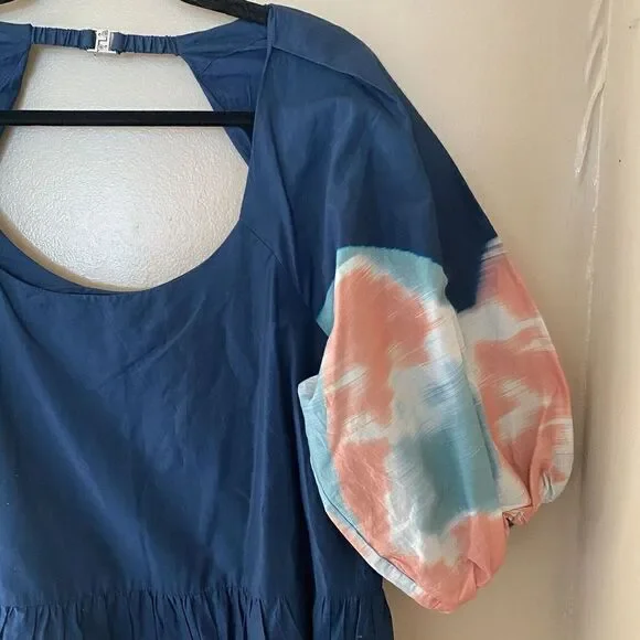 Jonathan Simkhai Standard Midnight Multi Dip Dye Cotton Mini Dress Sz L NWT $375 - Picture 7 of 11